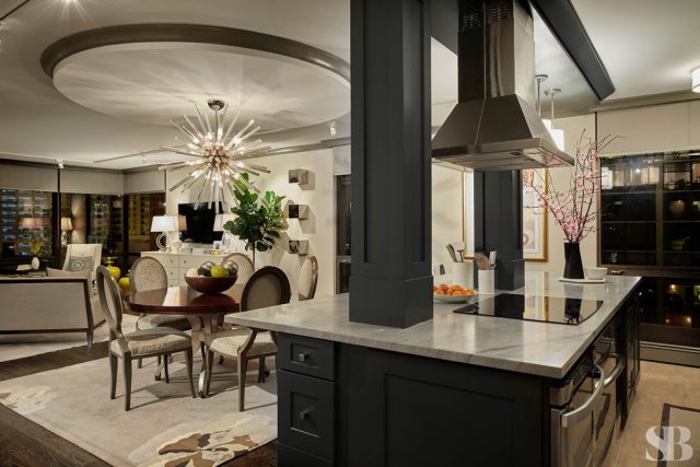 kitchen and dining room open concept