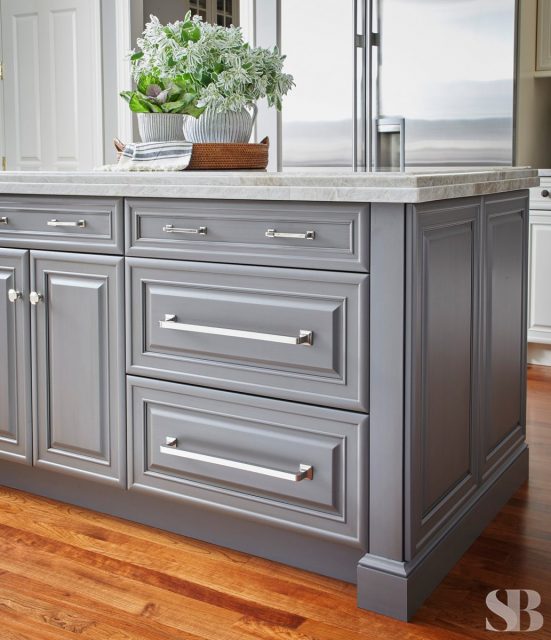 gray kitchen island