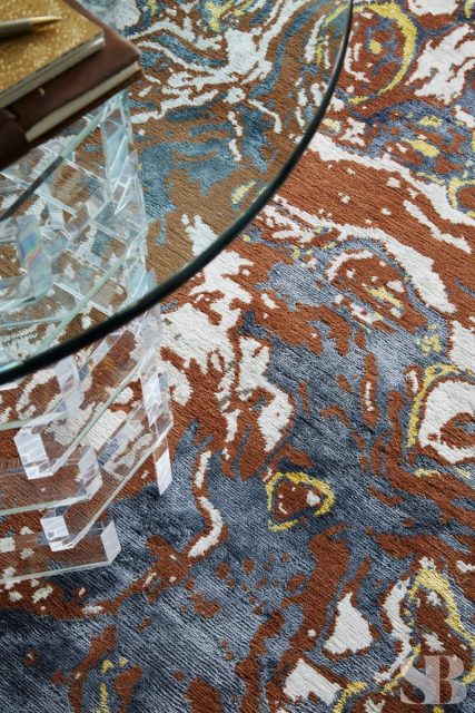 patterned custom rug