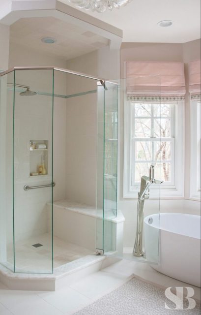 octagonal glass steam shower