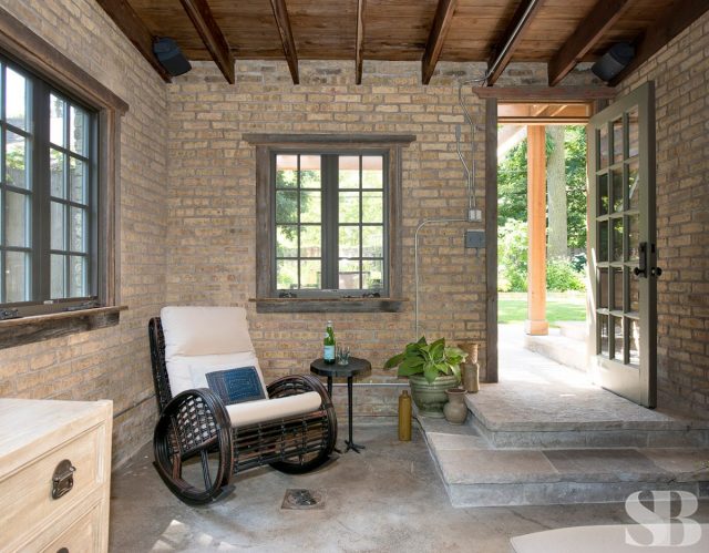 garden room with rocking chair