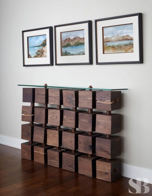 geometric square table